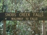 Snobs_Creek_Falls_007_jx_11102006 - Sign at the trailhead leading down to the Snobs Creek Falls as seen during our November 2006 visit