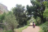 Solstice_Canyon_Falls_14_097_04132014 - Julie and Tahia walking back towards the trailhead