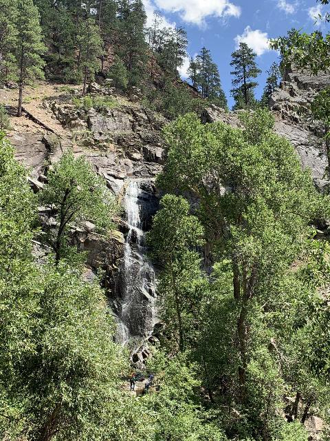 Spearfish_Canyon_230_iPhone_07302020 - Looking between the trees towards Bridal Veil Falls