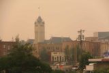 Spokane_Falls_062_08042017 - From the North Post Street Bridge, I noticed this interesting-looking tower amidst the smoke looking further to the north of the city of Spokane