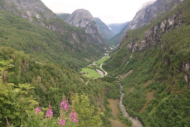 Stalheimskleiva_009_07232019 - Just on the west side of the pair of tunnels separating Flam and Gudvangen, Nærøydalen Valley and it's steep walls provided dramatic vistas like this one