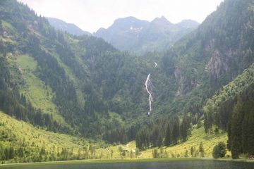 The Steirischer Bodensee Waterfall had to have been one of the most scenically situated waterfalls that I encountered on our epic Germany and Austria trip in the Summer of 2018.  As you can see...