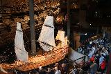 Stockholm_070_06142019 - Lots of people crowded around a miniature model of the Vasa Ship