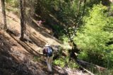 Stony_Creek_Falls_102_07132016 - Mom and Dad doing more precarious scrambling along the narrow trail of use leading to the base of Stony Creek Falls