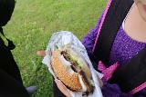 Stromsund_013_07112019 - Tahia's burger that we picked up at a food truck in Stromsund
