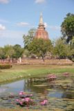 Sukhothai_090_12312008 - More ponds fronting chedis at Sukhothai Historical Park