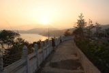 Sun_Moon_Lake_014_11012016 - Checking out the walkway leading to the Wenwu Temple just as the sun was setting
