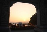 Sun_Moon_Lake_045_11012016 - Looking through one of the archways towards the setting sun at Wenwu Temple
