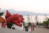 Sun_Moon_Lake_127_11012016 - Looking past this red statue towards the Sun Moon Lake