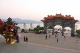 Sun_Moon_Lake_130_11012016 - Looking towards the entrance of Wenwu Temple with Sun Moon Lake in the distance after the sun had set