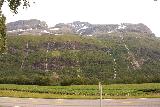 Sunndalen_019_07162019 - More side-by-side cascades tumbling down opposite the Sunndalen Valley from Vinnufossen