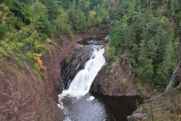 Superior Falls was a rare interstate waterfall as it was shared between the states of Wisconsin and Michigan since it flowed on the Montreal River, which defined the border between the states near...