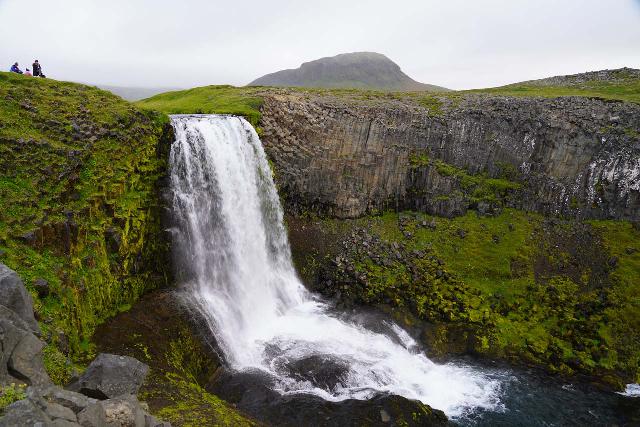 Svodufoss (Svöðufoss) - A Waterfall backed by Snæfellsjökull