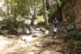 Switzer_Falls_194_04232016 - Julie and Tahia now hiking downstream along Arroyo Seco