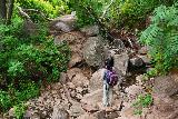 Sycamore_Canyon_Falls_125_06012019 - Julie negotiating a little bit of rock scrambling near Sycamore Canyon Falls during our June 2019 visit