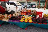 Taebaek_005_06142023 - Looking at cherries sold at the Taebaek Farmers Market