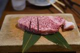 Takayama_034_07052023 - Checking out a filet of some marbled high quality wagyu Hida Steak at Hidagyu Maruaki Steak House in Takayama