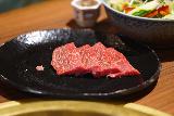 Takayama_036_07052023 - Closer look at another plate of some raw Hida steak served up at Hidagyu Maruaki Steak House in Takayama