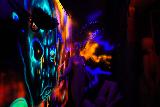 Talofofo_Falls_166_11192022 - Weird neon lighting inside the Ghost House in Talofofo Falls Resort Park