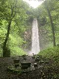 Tamasudare_023_iPhone_07092023 - Portrait look over some damp picnic area before the swollen Tamasudare Falls
