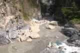 Taroko_Gorge_050_10262016 - Looking down at the confluence of a clearwater river and the more sedimented Liwu River near the Swallow Grotto area in October 2016