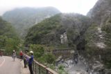 Taroko_Gorge_142_10262016 - Another contextual view of people checking out the impressive Taroko Gorge though now the clouds have rolled in