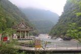 Taroko_Gorge_225_10262016 - Looking upstream towards some shelter above the dam in the Taroko Gorge