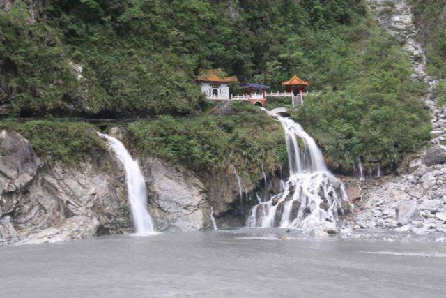 Taroko_Gorge_248_10262016 - The Shrine of the Eternal Spring with one of the more permanent Taroko Gorge Waterfalls that we saw