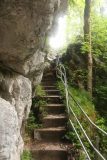 Tatzelwurm_Waterfall_054_06282018 - Going back up the steps from the lower drop of the Tatzelwurm Waterfalls