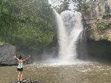 Tegenungan_012_iPhone_06172022 - Some random lady doing some kind of social media pose before Tegenungan Waterfall