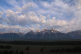 Teton_Park_004_08132017 - The broad Teton Park view of the Grand Tetons just as some sunlight was finally starting to pierce the peaks