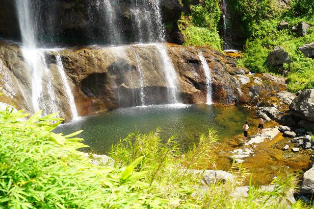 Thac_Tinh_058_04142025 - These days, people willfully leap into the base of the Thac Tac Tinh Waterfall instead of into the waterfall from a higher height as implied by the legend that apparently gave rise to its name