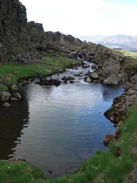 Thingvellir_034_jx_06222007 - A pool downstream from Öxarárfoss that was the site of one of the drowning pools (Drekkingarhylur) at Þingvellir