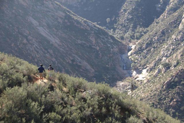 Three_Sisters_Falls_093_01242016 - Looking ahead at some folks making the descent to Three Sisters Falls, which can be seen up ahead in the background