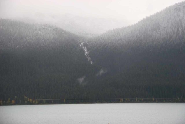 Thunder_Falls_006_09202010 - Looking across Moose Lake at Thunder Falls under some fresh snowfall