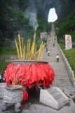 Tianmen_157_05082009 - Incense sticks before the Tianmen Arch