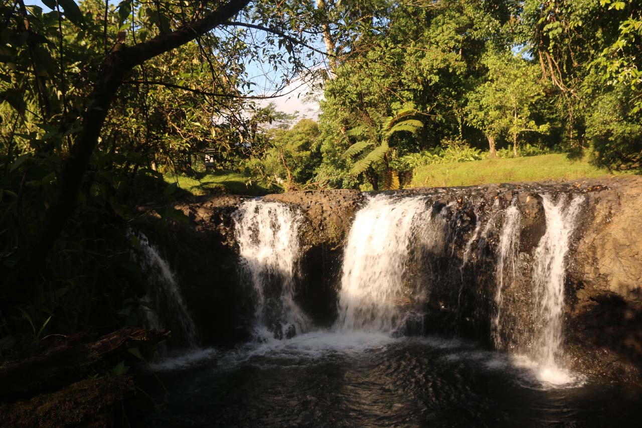 The Togitogiga Waterfall (or Togitogiga Falls) was an attractive dual-tiered waterfall that seemed like an ideal spot to cool off from the stifling humidity of a place like Samoa...