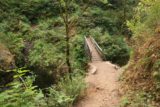 Triple_Falls_CRG_036_08172017 - Descending to the footbridge spanning Oneonta Creek