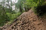 Triple_Falls_CRG_049_08172017 - Traversing a seemingly tricky rockslide portion of the Triple Falls Trail