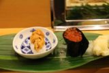 Tsukiji_Market_017_10162016 - Uni (sea urchin) and Salmon Roe at the sushi dive at the Tsukiji Market