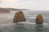 Twelve_Apostles_085_11162017 - Focused on a pair of eastern sea stacks of the Twelve Apostles where one of them has a little pinhole arch