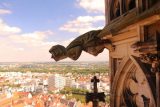 Ulm_037_06232018 - Checking out some of the gargoyles leaning out perpendicularly to the vertical spires of the Ulm Munster