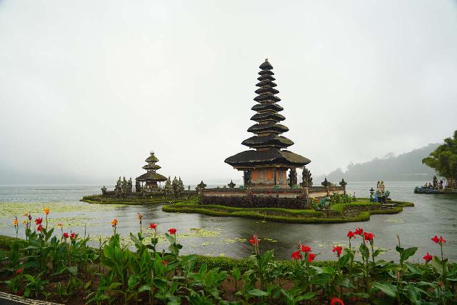 Ulun_Danu_Beratan_040_06192022 - The Ulun Danu Beratan Temple (or Lake Beratan Temple) is about 20km from the Pelaga Eco Park. The lakeside temple is well-touristed due to it being on the main road between Singaraja and Denpasar