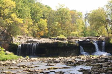 Upper Cataract Falls was one of two waterfalls on Mill Creek in the Cataract Falls State Recreation Area (apparently it used to be part of the Lieber State Recreation Area) west of Indianapolis...