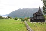 Urnes_stavkirke_115_07202019 - Looking out towards the Urnes Stave Church and Lustrafjorden towards the south