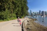 Vancouver_054_07312017 - Julie and Tahia walking along the Sea Wall of Stanley Park as we took a short scenic route towards the totem poles