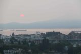 Vancouver_320_08012017 - Looking towards the partial setting sun as it sank deeper into the smoke-filled horizon from Vancouver