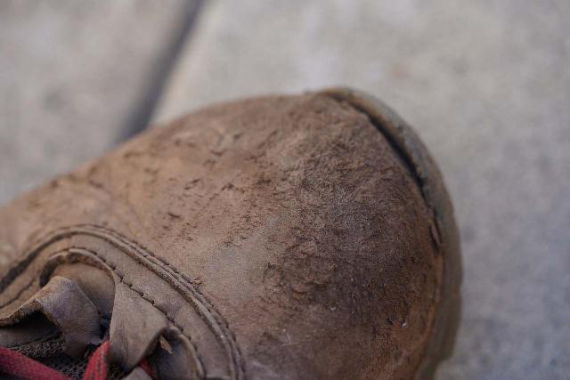 This Vasque Talus boot was bought on Amazon, but as you can see how poorly it aged shortly after use, we were SOL as we couldn't return it given we were outside the 30-day window