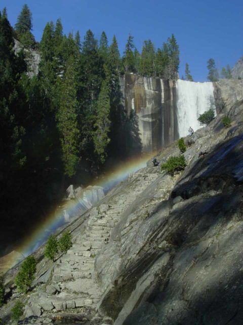 Vernal_Fall_024_03202004 - The Mist Trail leading up to the top of Vernal Fall