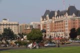 Victoria_BC_031_08022017 - Looking back at the Empress Hotel from the lawn area fronting the Parliament Building at Victoria Harbour